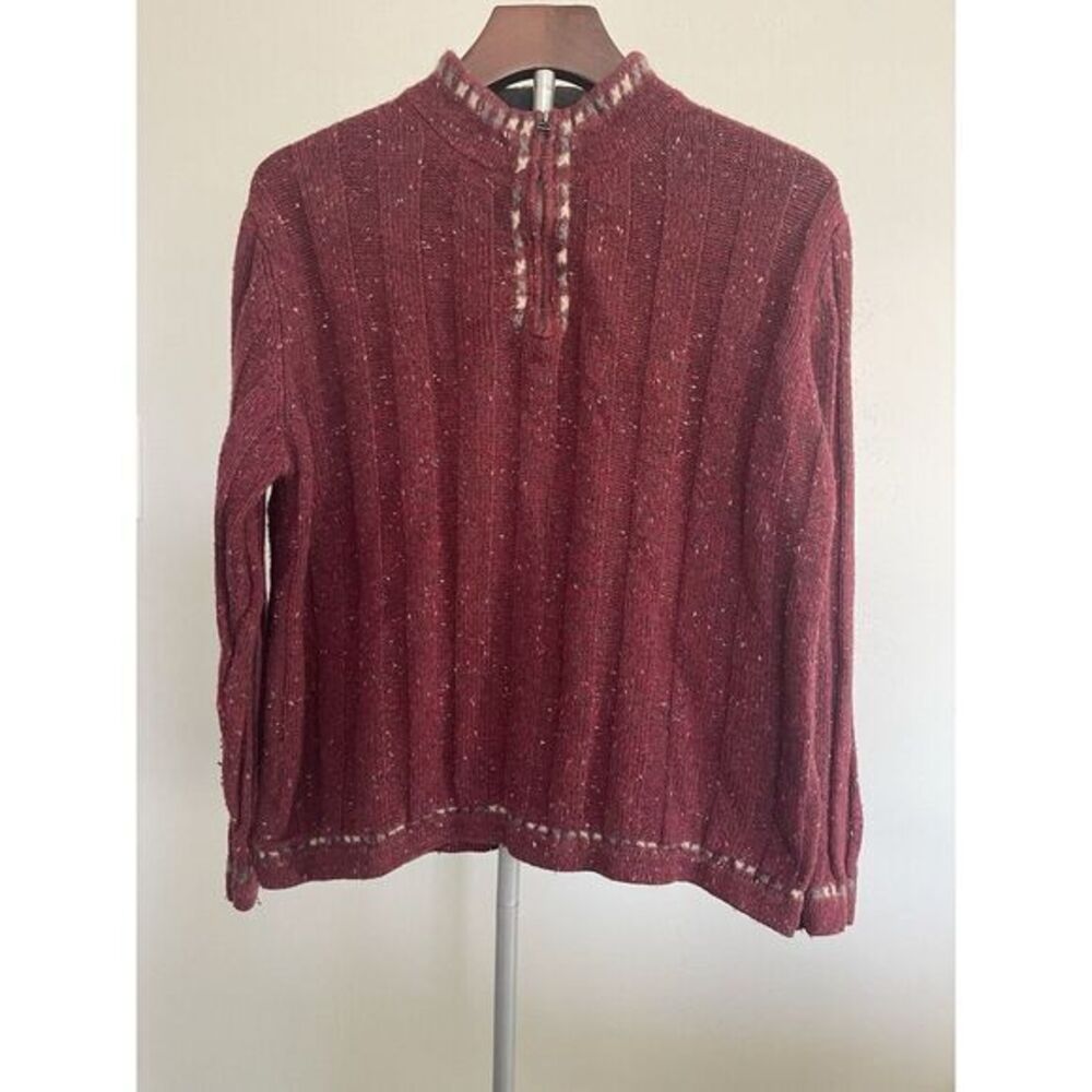 Woolrich Quarter Zip Sweater Size Large Women's Wine Red - Picture 2 of 10
